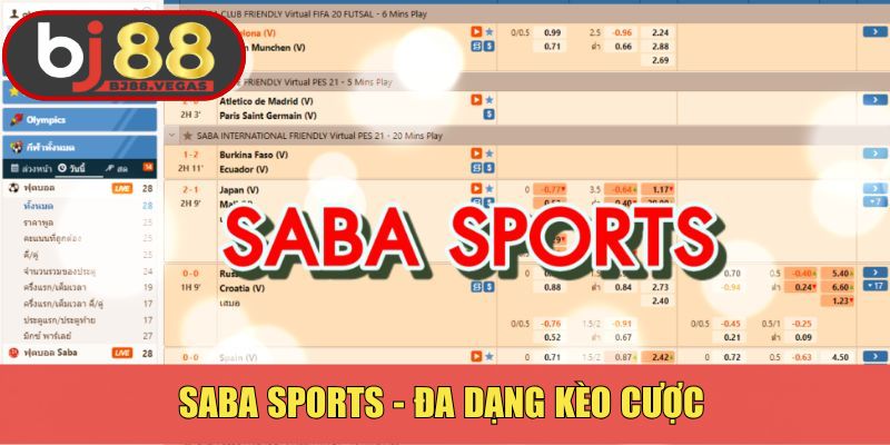 Saba Sports - Đa dạng kèo cược